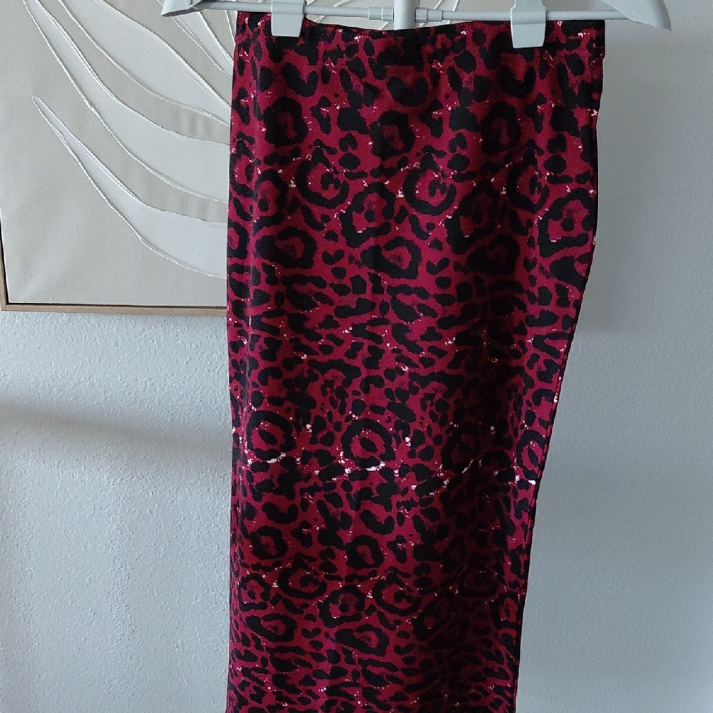 Leopard Print Skirt in Pink and Black